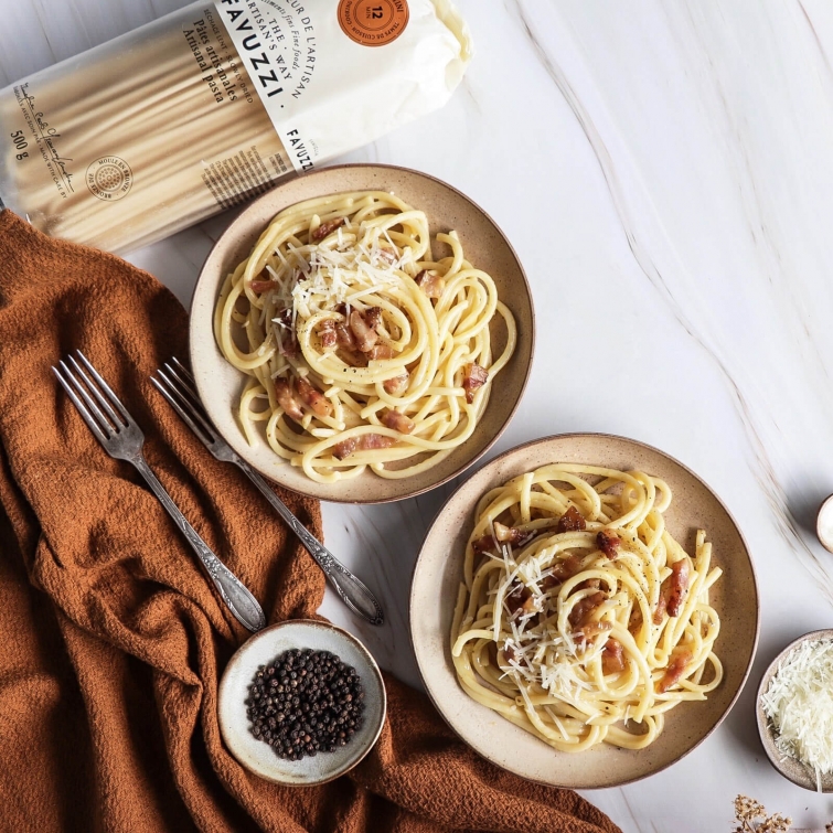 Bucatini Alla Carbonara | Recipes | Favuzzi | Olive oils and fine Italian  products | Delivery across Canada